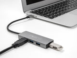 Delock 4 Port USB 5 Gbps Hub mit USB Typ-A Anschluss – USB Typ-A Buchsen seitlich