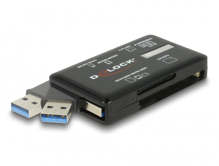 Delock SuperSpeed USB 5 Gbps Card Reader für CF / SD / Micro SD / MS / M2 / xD Speicherkarten
