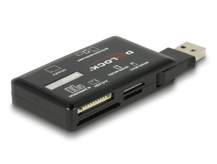 Delock SuperSpeed USB 5 Gbps Card Reader für CF / SD / Micro SD / MS / M2 / xD Speicherkarten