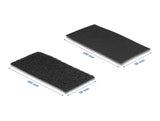Delock Klettpad selbstklebend mit Haft- und Flauschpad L 100 x B 50 mm Set 10 Stück schwarz