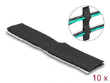 Delock Klett-Kabelhalter selbstklebend L 110 mm x B 20 mm Set 10 Stück schwarz