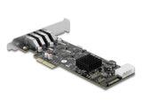 Delock PCI Express x4 Karte zu 4 x extern SuperSpeed USB 5 Gbps (USB 3.2 Gen 1) USB Typ-A Buchse Quad Channel - Low Profile Formfaktor