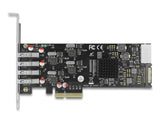 Delock PCI Express x4 Karte zu 4 x extern SuperSpeed USB 5 Gbps (USB 3.2 Gen 1) USB Typ-A Buchse Quad Channel - Low Profile Formfaktor