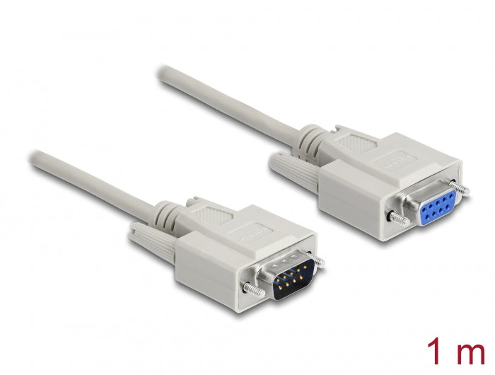 Delock Serielles Kabel D-Sub 9 Stecker zu Buchse 1 m