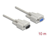Delock Serielles Kabel D-Sub 9 Stecker zu Buchse 10 m