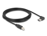 Delock Kabel EASY-USB 2.0 Typ-A Stecker gewinkelt links / rechts > USB 2.0 Typ-B Stecker 3 m