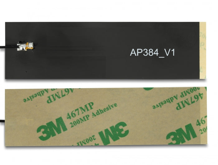 Delock LoRa Antenne 863 - 928 MHz I-PEX Inc., MHF® 4 Stecker 1,68 dBi 15 cm 1.13 FPC schwarz Klebemontage