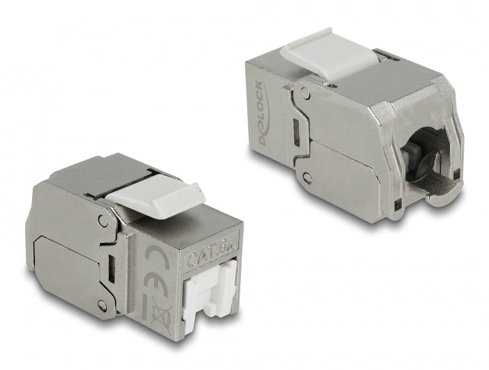 Delock Keystone Modul RJ45 Buchse > LSA Cat.6A STP Staubschutz