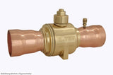 Kugelabsperrventil Refairco(a) 64mm löt mit Schraderanschluss, Geh.Ms/Anschl.Cu