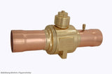 Kugelabsperrventil Refairco 76mm löt mit Schraderanschluss, Geh.Ms/Anschl.Cu