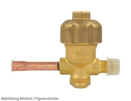 Refairco Serviceventil 6285 HC/HFO/R290 Bördel 1/4"/Löt 1/4", 130bar, A2L/A3