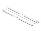 Delock Kabelbinder wiederverwendbar L 200 x B 7,2 mm 100 Stück weiß