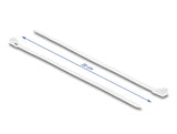 Delock Kabelbinder wiederverwendbar L 200 x B 4,8 mm 100 Stück weiß