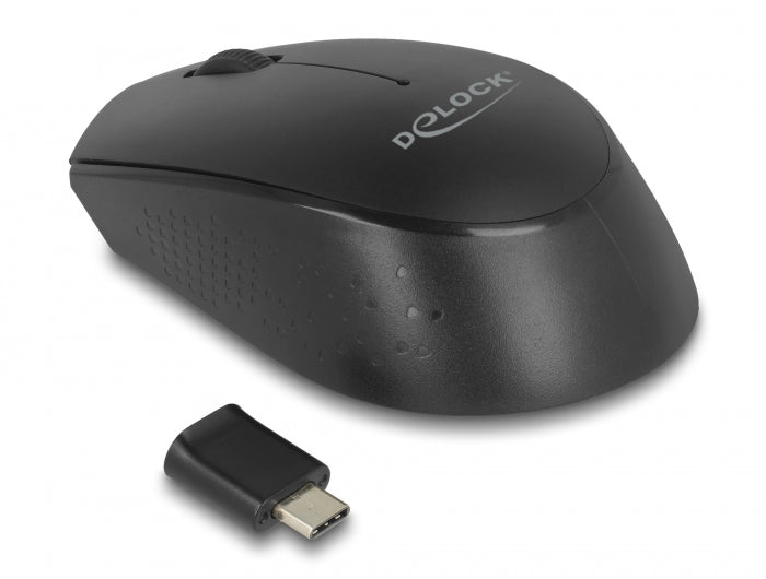 Delock Optische 3-Tasten Mini Maus USB Type-C™ 2,4 GHz kabellos