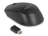 Delock Optische 3-Tasten Mini Maus USB Type-C™ 2,4 GHz kabellos