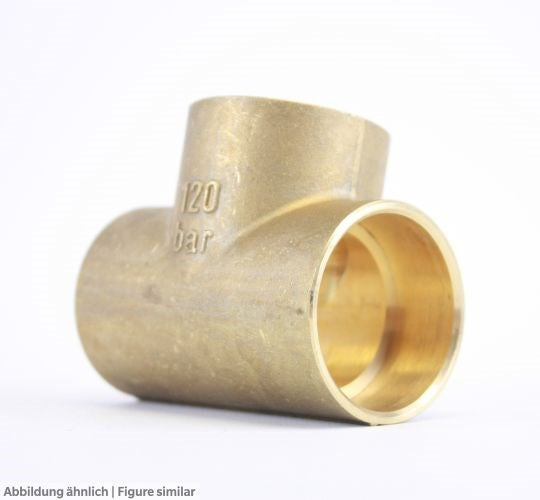 T-Stück Messing 2-1/8 x 1-3/8 x 2-1/8" max. 120bar, -40...150°C