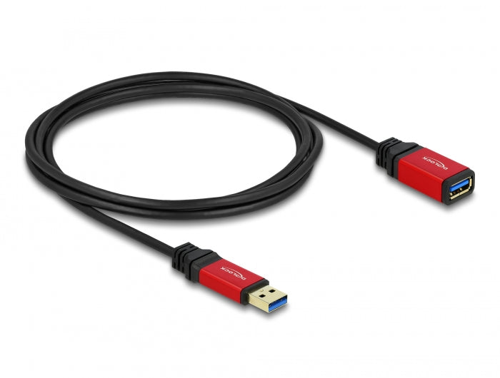 Delock USB 5 Gbps Verlängerungskabel Typ-A Stecker zu USB 5 Gbps Typ-A Buchse 2 m Premium