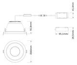 LEDVANCE LED-Einbaustrahler 12-18W EVG DL CMFT D150 P 18W MS 940 U19 WT 1LED