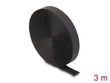 Delock Klettband auf Rolle mit Schlaufe L 3 m x B 20 mm schwarz