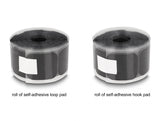 Delock Klettpad auf Rolle selbstklebend mit Haft- und Flauschpad 45 x 50 mm - Länge 3 m schwarz