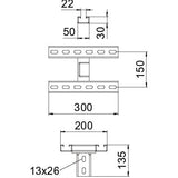 BETTERMANN Schraubkopfplatte U-Profil KUS7 MS-2-300 FT f.Deckenmont