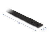 Delock Klettband auf Rolle mit Schlaufe L 5 m x B 20 mm schwarz