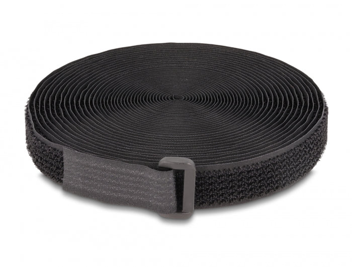 Delock Klettband auf Rolle mit Schlaufe L 5 m x B 20 mm schwarz
