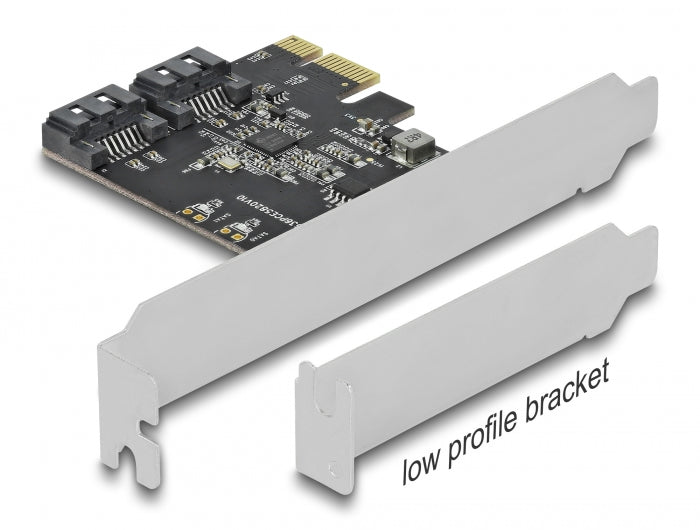 Delock 2 Port SATA PCI Express x1 Karte - Low Profile Formfaktor