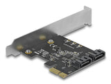 Delock 2 Port SATA PCI Express x1 Karte - Low Profile Formfaktor