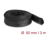 Delock Geflechtschlauch mit Reißverschluss hitzebeständig 3 m x 50 mm schwarz