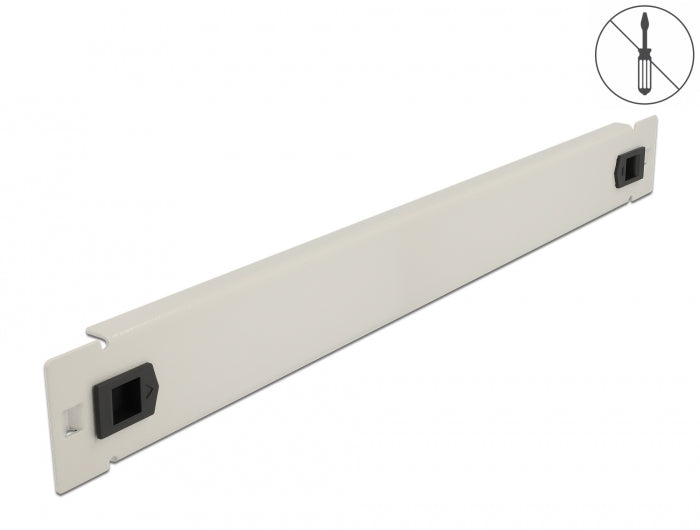 Delock 19″ Netzwerkschrank Blindabdeckung werkzeugfrei 1 HE grau