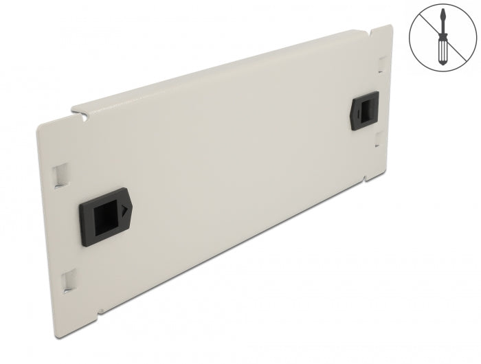 Delock 10″ Netzwerkschrank Blindabdeckung werkzeugfrei 2 HE grau