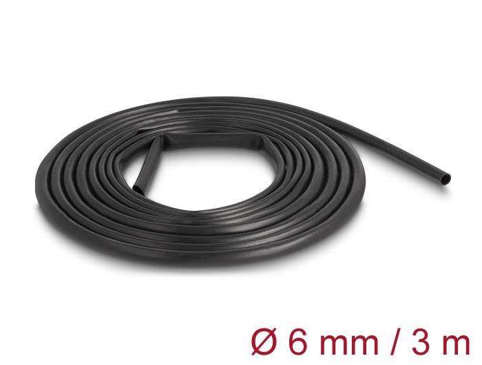 Delock PVC Isolierschlauch 3 m x 6 mm schwarz