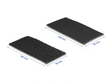 Delock Klettpad selbstklebend mit Klett-Kabelbinder Set 10 Stück schwarz