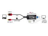 Delock Adapter HDMI Stecker > DVI / VGA / DisplayPort Buchse 4K schwarz