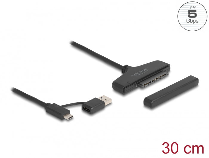 Delock USB zu SATA 6 Gb/s Konverter mit USB Type-C™ oder USB Typ-A Anschluss