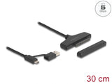 Delock USB zu SATA 6 Gb/s Konverter mit USB Type-C™ oder USB Typ-A Anschluss
