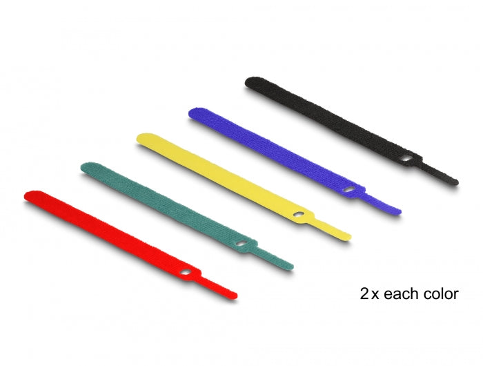 Delock Klett-Kabelbinder L 150 x B 12 mm farbig Set 10 Stück