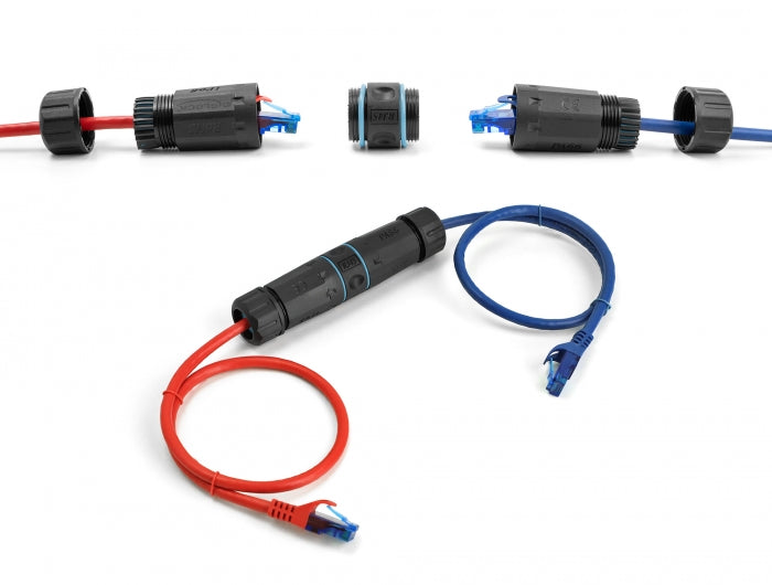 Delock Kabelverbinder RJ45 Buchse zu RJ45 Buchse Cat.6A wasserfest