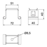 BETTERMANN Wand-/Deckenbügel 75x75mm MAH 075 FS Mittenabhäng Kabelrinne