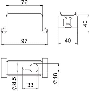 BETTERMANN Wand-/Deckenbügel 100x100mm MAH 100 FS Mittenabhäng Kabelrinne