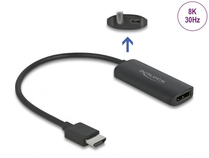 Delock Adapter HDMI-A Stecker zu DisplayPort Buchse 8K