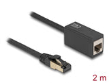 Delock Netzwerk Verlängerungskabel RJ45 Stecker zu RJ45 Buchse Cat.8.1 S/FTP 2 m schwarz