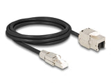 Delock Kabel RJ45 Stecker feldkonfektionierbar zu Keystone Modul RJ45 Buchse Cat.6A 2 m