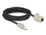 Delock Kabel RJ45 Stecker feldkonfektionierbar zu Keystone Modul RJ45 Buchse Cat.6A 5 m