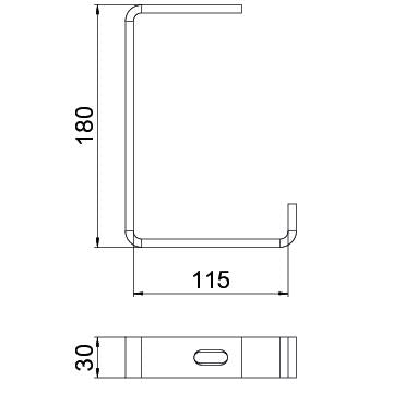 BETTERMANN Wand-/Deckenbügel C-Bügel AHB 100 FTK SW Kabelrinne schraub 0,6N