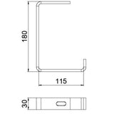 BETTERMANN Wand-/Deckenbügel C-Bügel AHB 100 FTK SW Kabelrinne schraub 0,6N