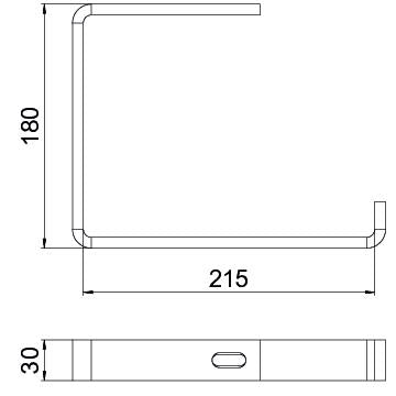 BETTERMANN Wand-/Deckenbügel C-Bügel AHB 200 FTK SW Kabelrinne schraub 0,6N