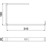 BETTERMANN Wand-/Deckenbügel C-Bügel AHB 300 FTK SW Kabelrinne schraub 0,35N