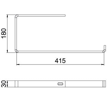 BETTERMANN Wand-/Deckenbügel C-Bügel AHB 400 FTK SW Kabelrinne schraub 0,2N
